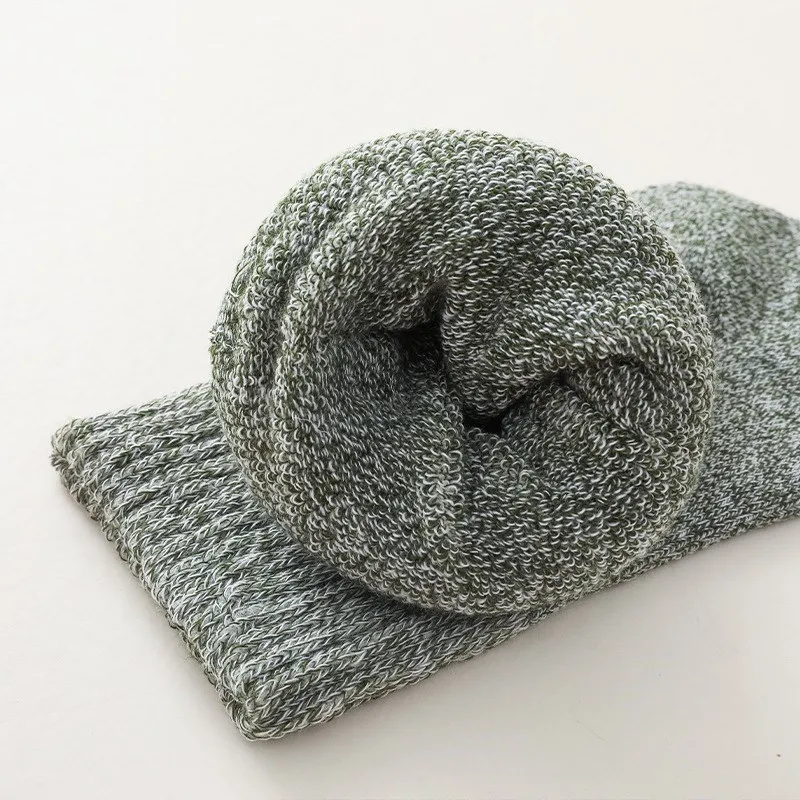 5 Pair Super Thicker Solid Socks Winter Men's Super Thick Warm High Quality Harajuku Retro Snow Casual Antifreeze Socks