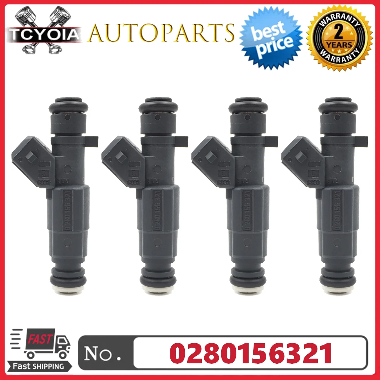 Фото 4 шт./лот топливных форсунок 0280156321 для CITROEN C2 C3 C4 XSARA BERLINGO Peugeot 206 №1