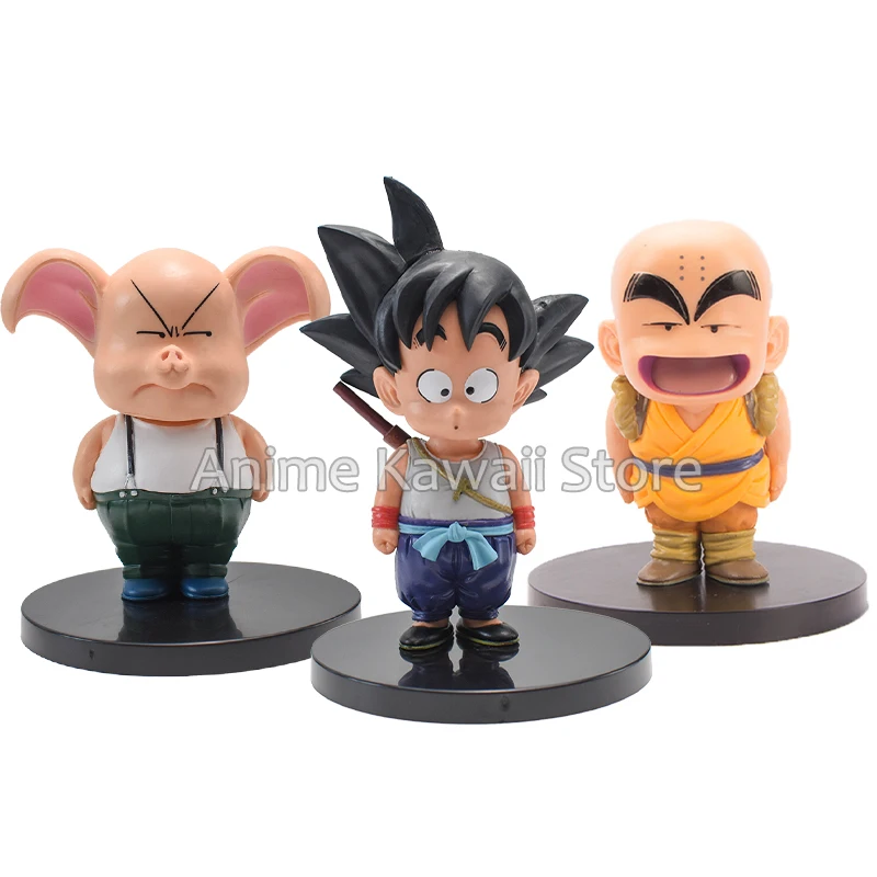 

12-16cm DragonBall Z Anime Figure Childhood Son Goku Krillin Oolong Q Ver. PVC Action Figure Statue Desktop Collection Model Toy