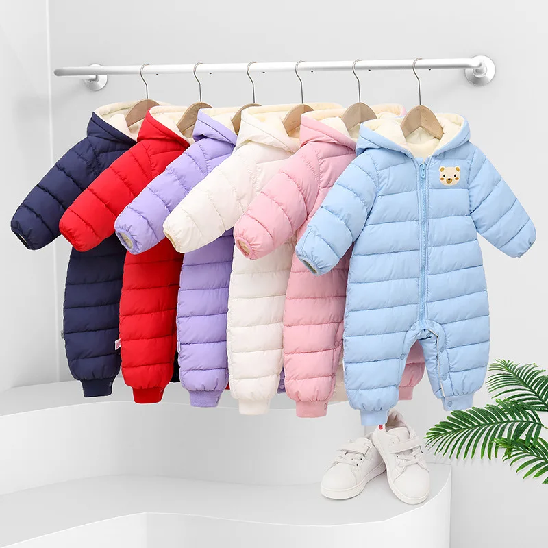 

Baby Rompers Newborn Winter Clothes Cartoon Bear Costume for Boys Girls Jumpsuit Babies One-Pieces Warm Outdoor Kids Bodysuits