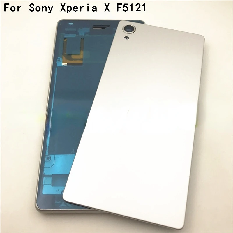 

Original Full Housing LCD panel Middle frame case Battery door cover Side button For Sony Xperia X F5121 F5122 Repair parts