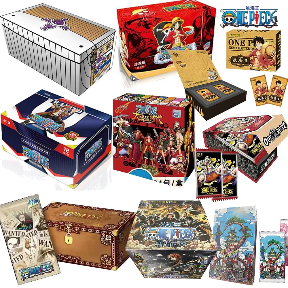 

New Japanese Anime one piece rare cards box Luffy Zoro Nami Chopper bounty Collections ccg Card Game collectibles Child Toy