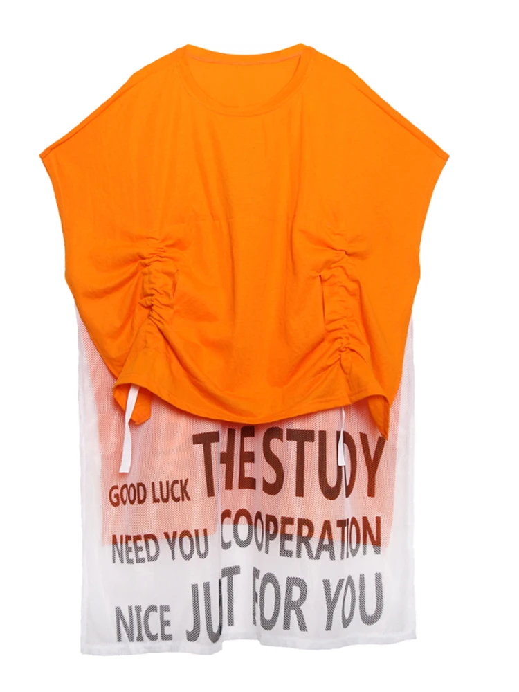 Женская футболка с надписью XITAO нестандартная свободная карманами лето 2020 |