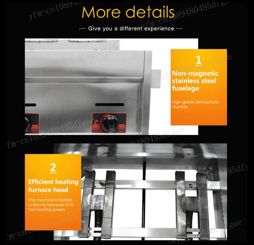 Газовый коммерческий станок freidora стальная нержавеющаяся машина 6 Л x 2 два стакана