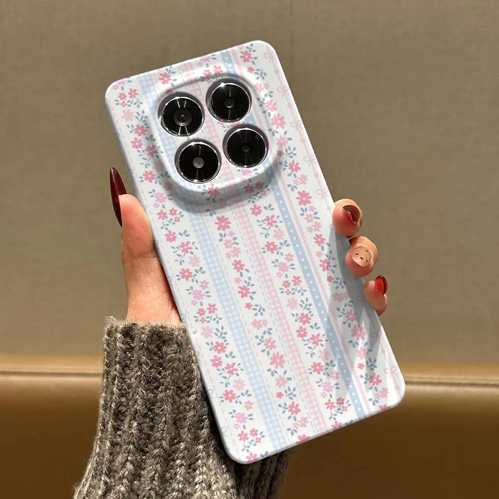 Чехол для телефона Xiaomi Poco X7 X6 X5 X4 X3 M8 M7 M6 M5s F8 Pro Feilin с мультяшным розовым цветочным узором и полосками, волнообразный, с эффектом масляной пленки (art.: 3920d8edcd0dc) - 3920d8edcd0dc