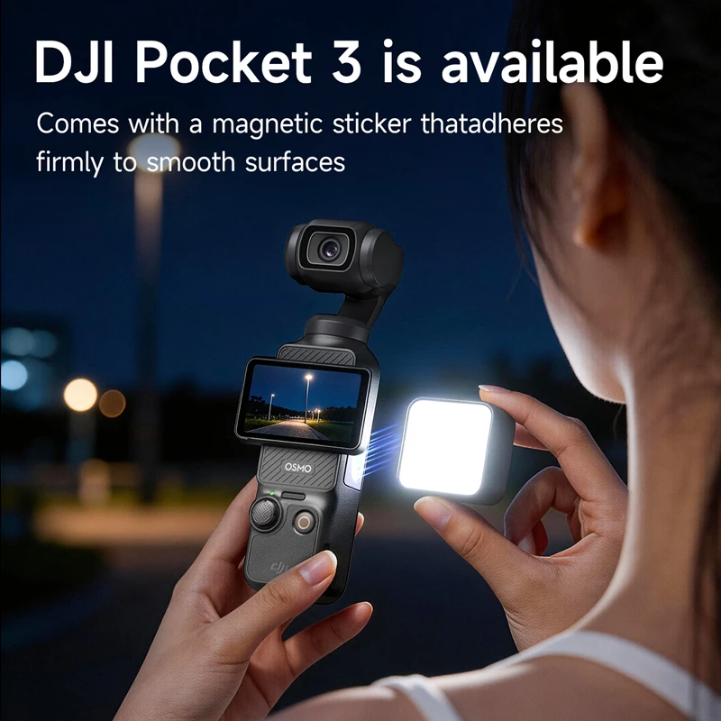 Фото Для DJI Osmo Pocket 3: Улучшенная магнитная экшн-камера, ночная подсветка, перезаряжаемый мини-светильник для селфи, аксессуары для влогов Pocket 3 №2