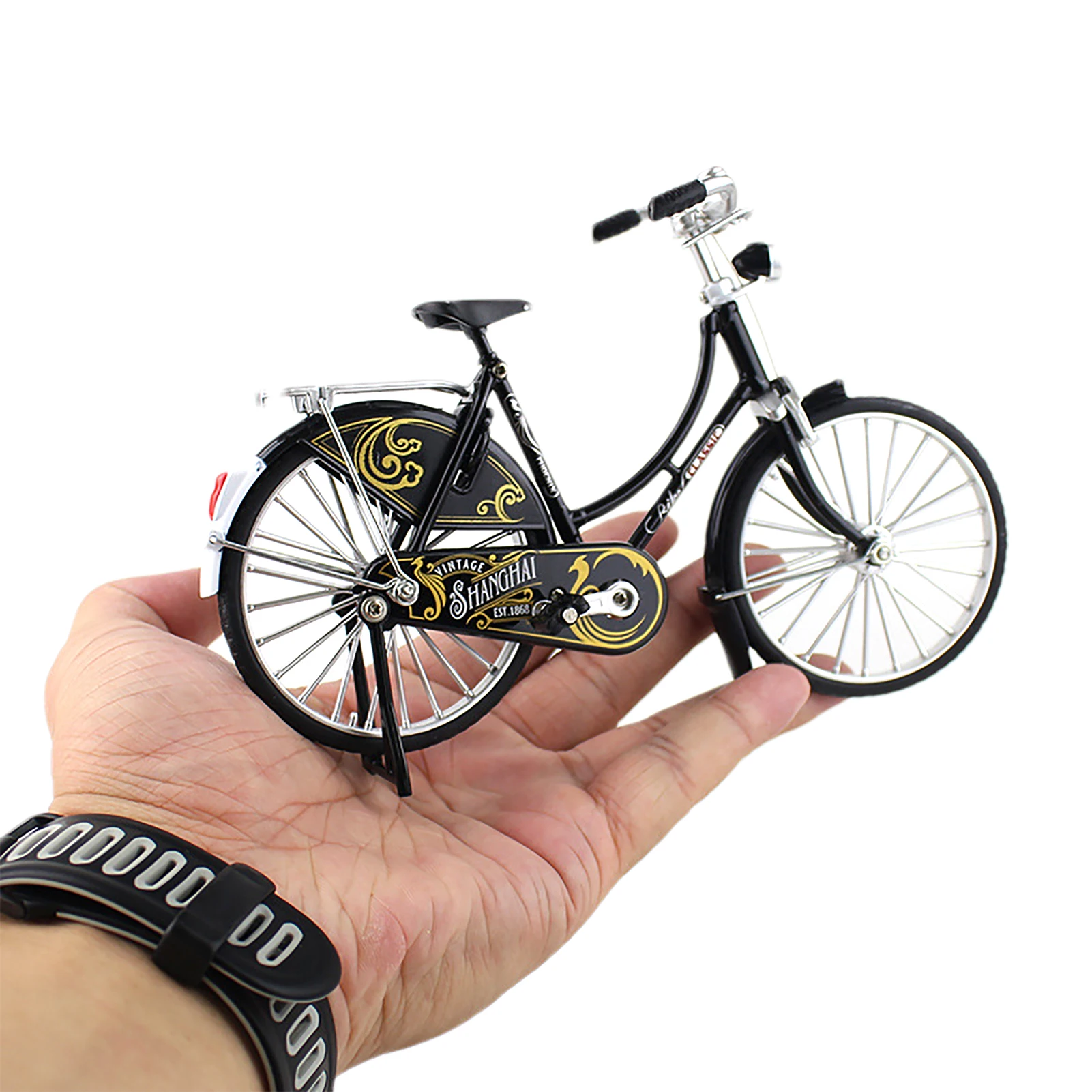 

Retro Mini-finger Bike Miniature Metal Finger Bike Toy Mini Bike Model Cake Topper Party Decorations Toy Bicycle Birthday Gifts