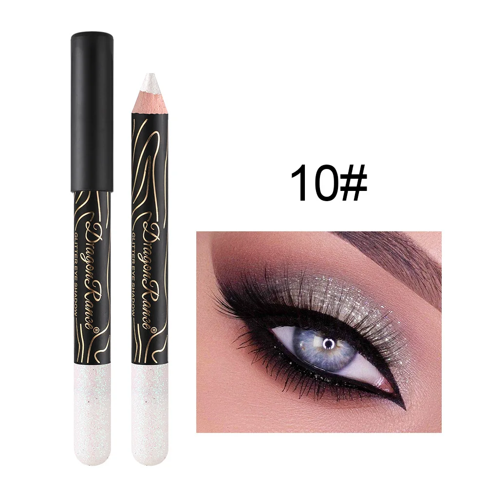 Блестящие 3d-тени для век Карандаш с деревянной ручкой золотые зеленые черные