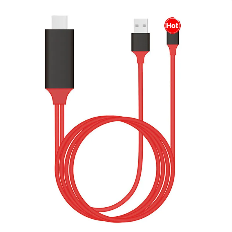 2 м USB Освещение HDMI-совместимый HDTV AV кабель адаптер для iPhone 6 6S 7 8 Plus X XR XS 11 Pro Max