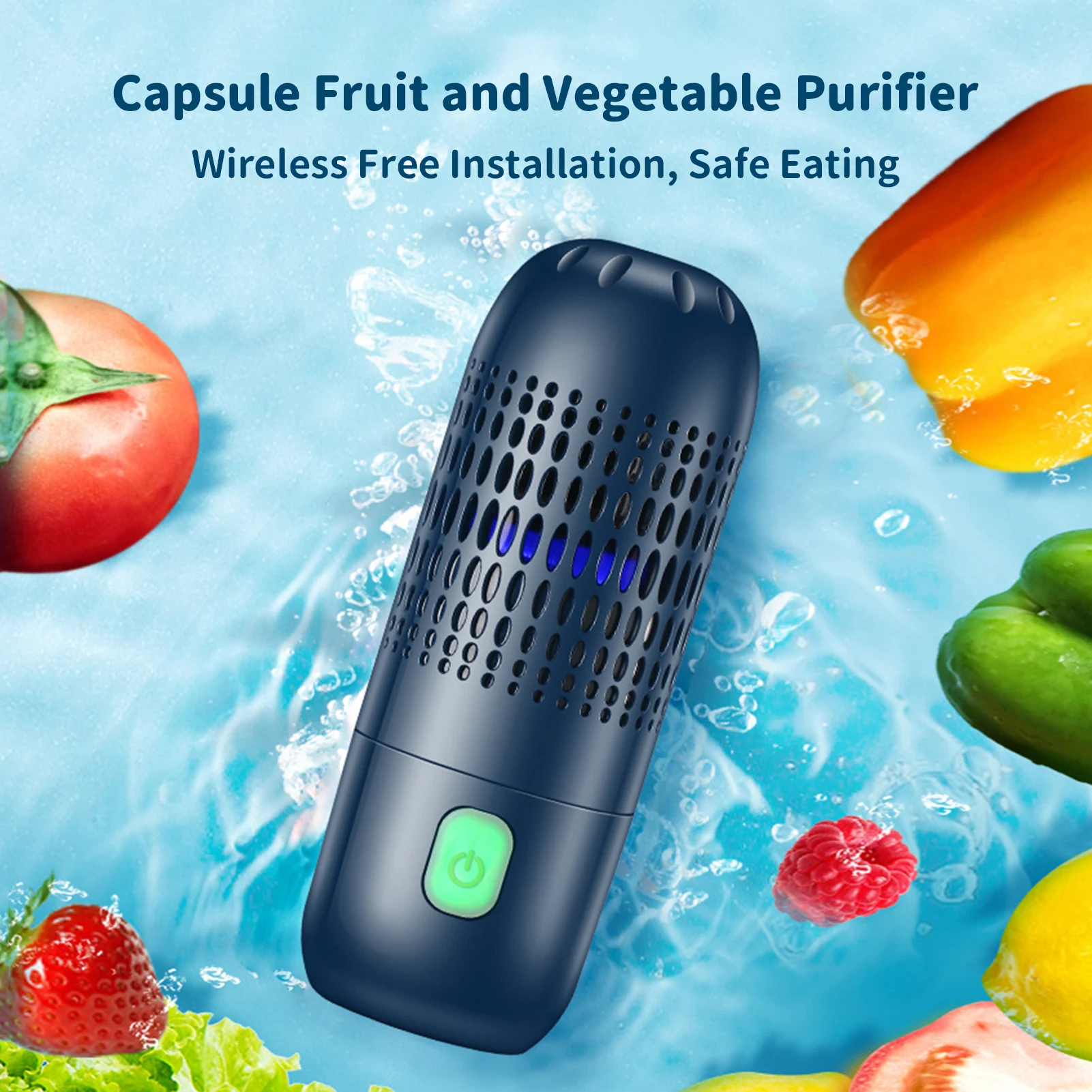 

Protable Fruit Vegetable Purifier Vegetable Cleaning Machine Dishwasher Ipx7 Waterproof Cleaner USB Wireless Food Purifier