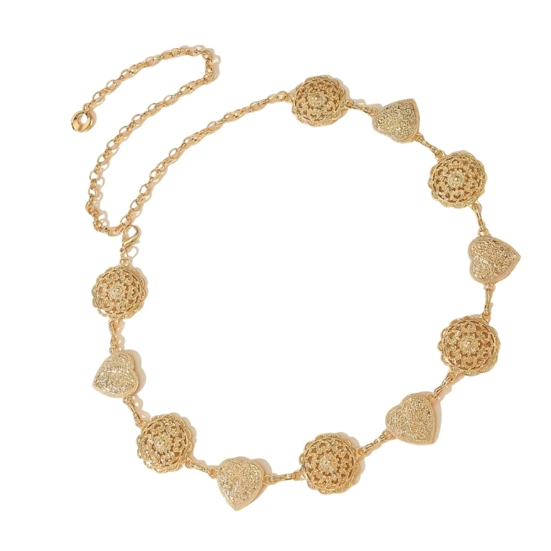 SZL пояс с цветочным сердечком цепочкой для платья женщин на талию ковбойский