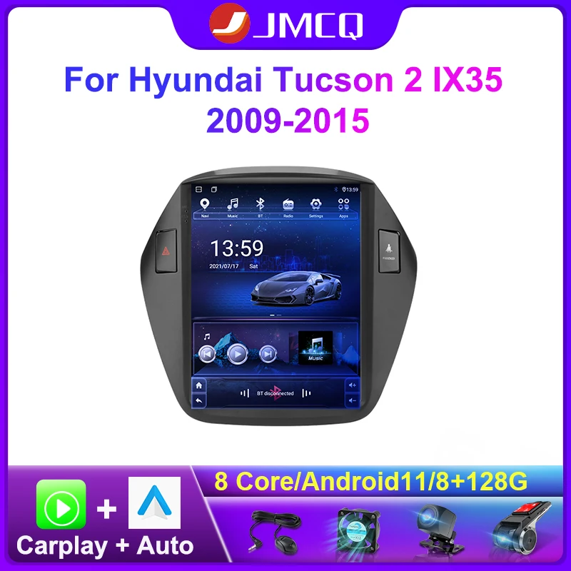 Автомагнитола JMCQ для Hyundai Tucson 2 IX35 2009-2015 Din Android 11 |