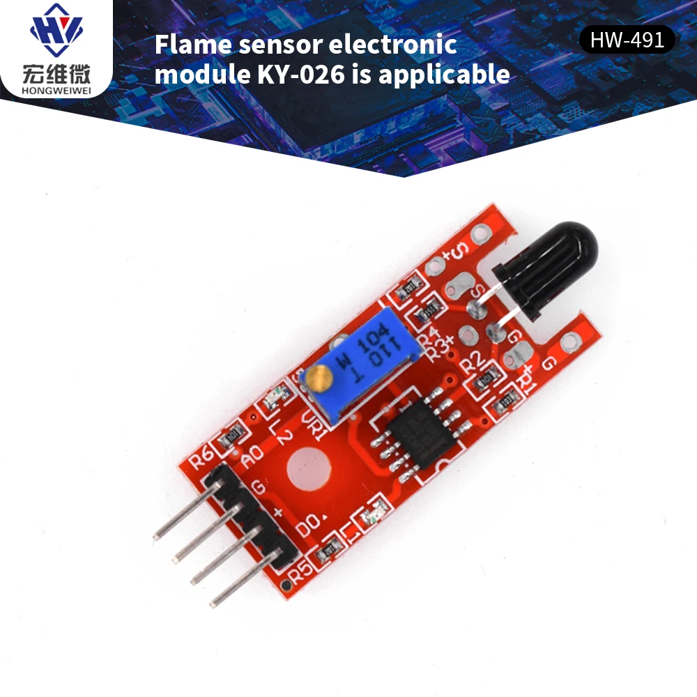 

Smart Electronics 4pin KY-026 Flame IR Sensor Detection Module Detects Infrared Receiver for Arduino Temperature Detecting KIT