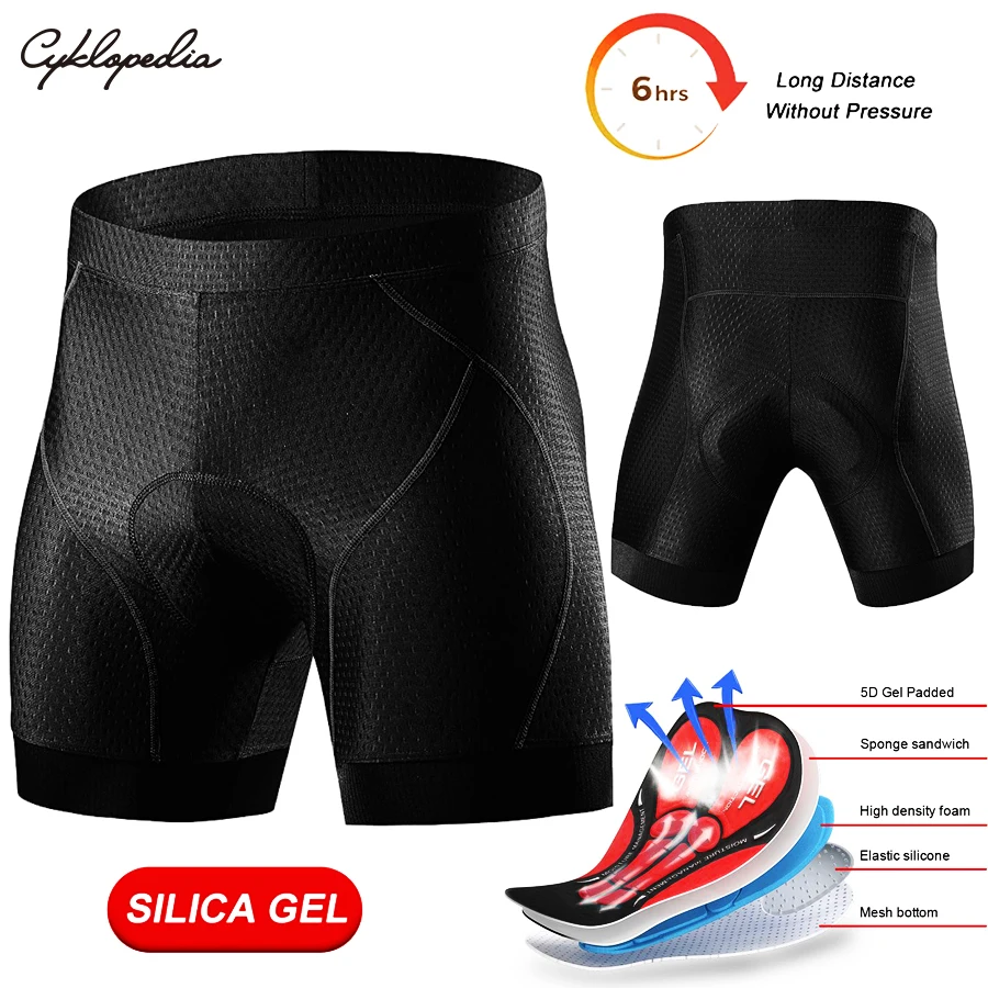 

Велосипедные шорты CYKLOPEDIA мужские с гелевыми вставками, дышащее Сетчатое нижнее белье для велоспорта, противоударные велосипедные трусы, шо...