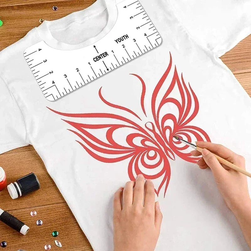 Линейка для выравнивания футболок 4 шт. инструмент линейка с направляющим