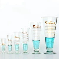1pcs 5ml to 2000ml lab glass footed apothecary triangle measuring beaker conical graduated measuring cup with spout