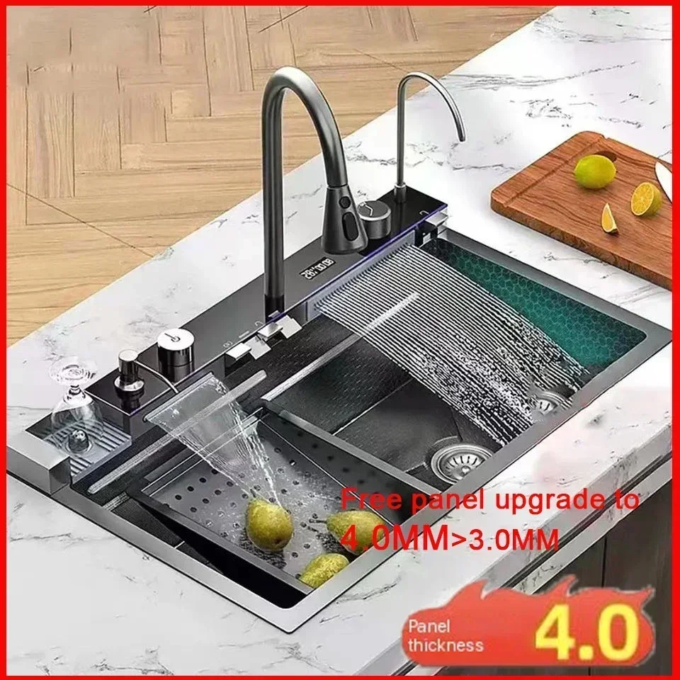 4 0 мм встроенная кухонная раковина с водопадом сотовая технология большой