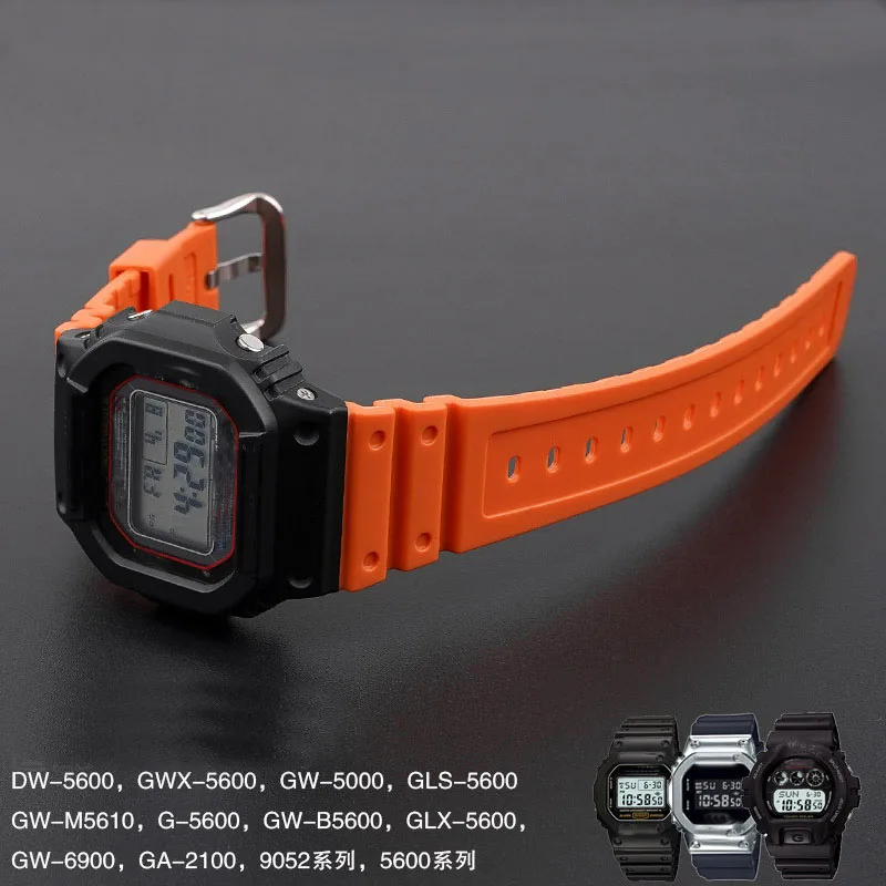 Силиконовый ремешок для часов Casio G-Shock, GW-5000,GLS-5600,GW-M5610,G-5600,GW-B5600,GLX-5600, _ ремешок для браслета 16 мм