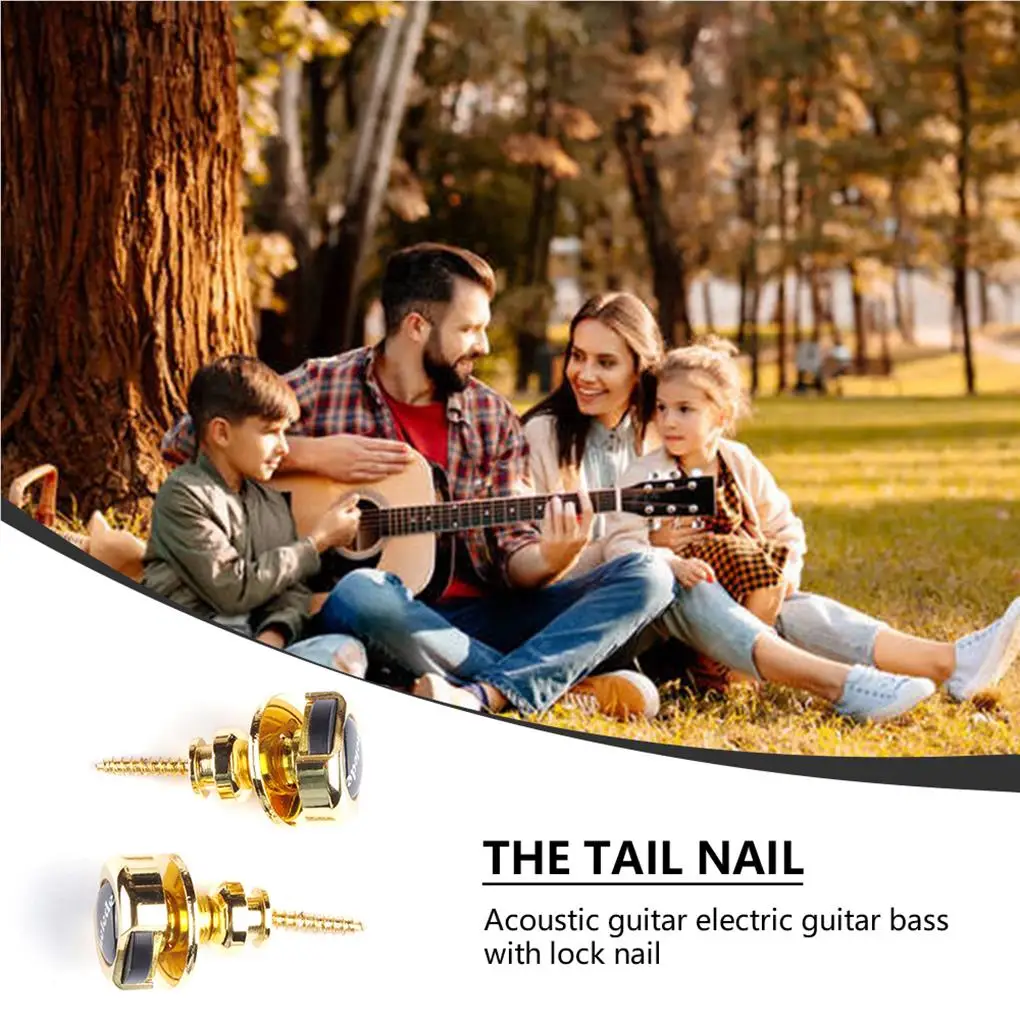 

2pcs End Pin Strap Locks Portable Tail Nail Replaced Parts Instrument