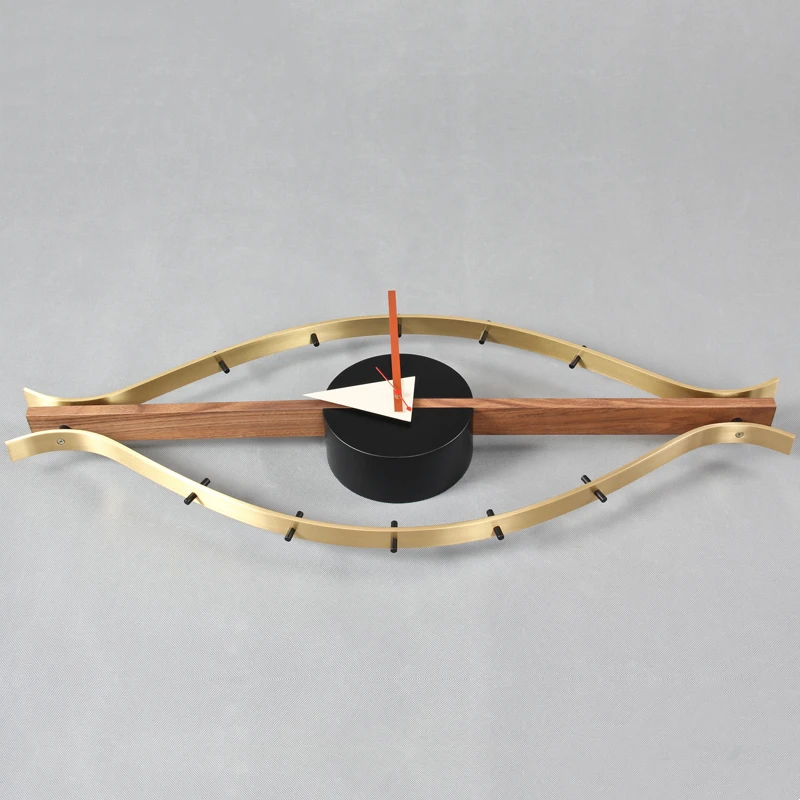 Большие настенные часы в стиле ретро скандинавские зеркальные роскошные из меди