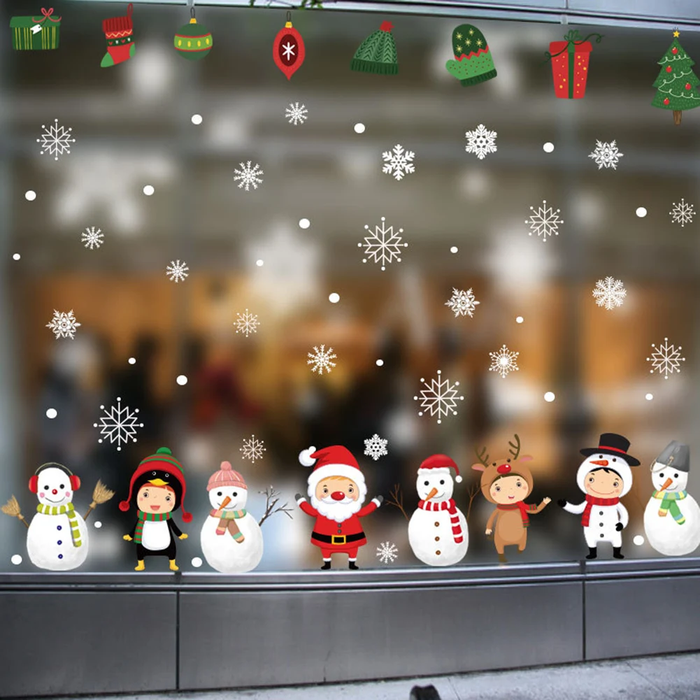 

Christmas Window Stickers Christmas Wall Sticker Kids Room Wall Decals Merry Christmas Decorations For Home New Year Stickers