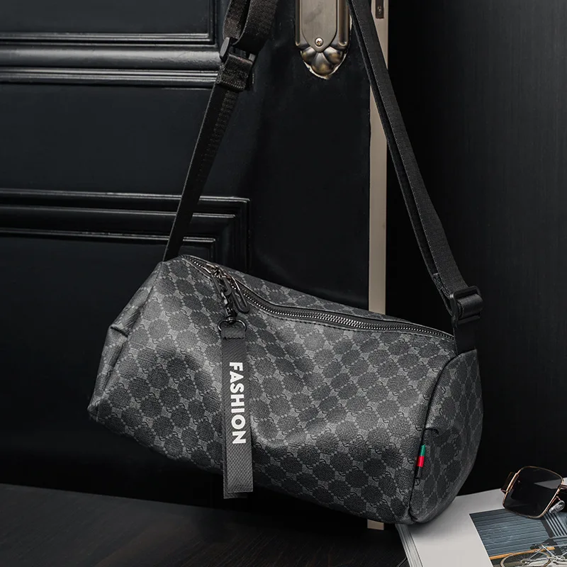 

Mini Barrel-shaped Messenger Bag for Men Women Small Shoulder Crossbody Bag Fashion Casual Handbag and Clutches Street Trendy