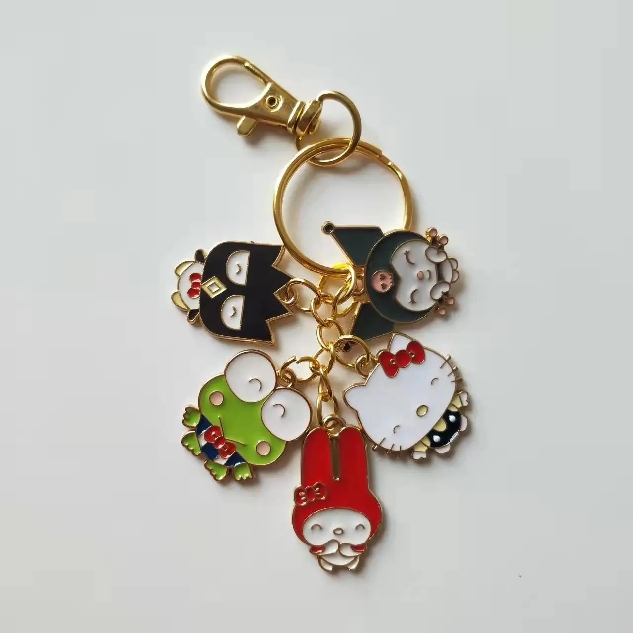 

Sanrio Hello Kitty My Melody Kuromi KEROKERO KEROPPI BadBadtz-maru Cartoon Anime Cute Keychain -alloy Oil Pendant Pendant Girls