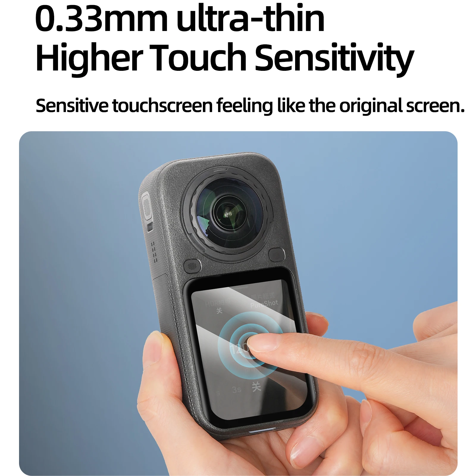 Фото Защитная пленка Sunnylife для камеры Insta360 X6, высококачественная упрочненная пленка, устойчивая к царапинам, композитная мягкая защитная пленка, ультратонкая 0,33 мм. №2