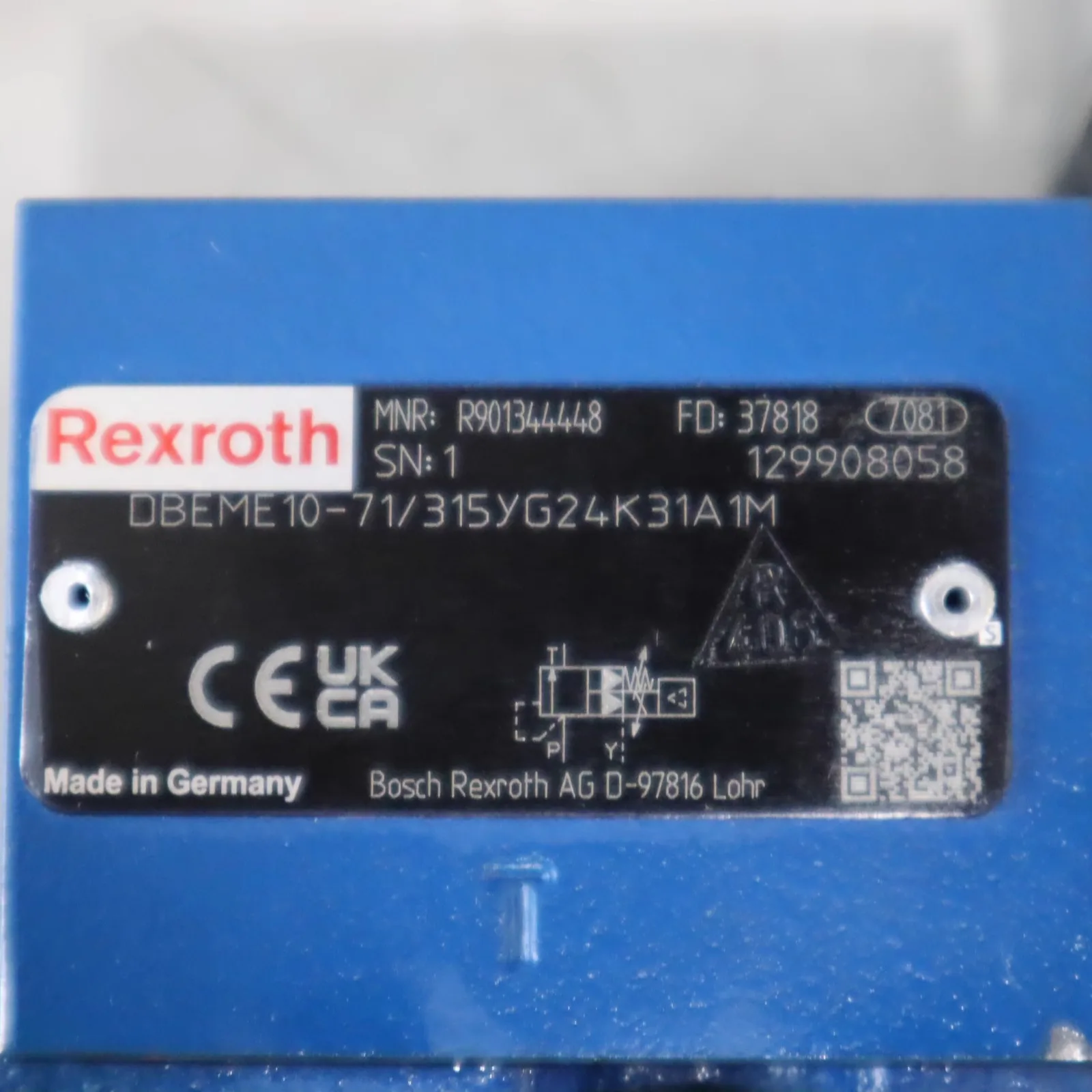 R901344448 DBEME10-71/315YG24K31A 1M немецкий клапан Rexroth REXROTH