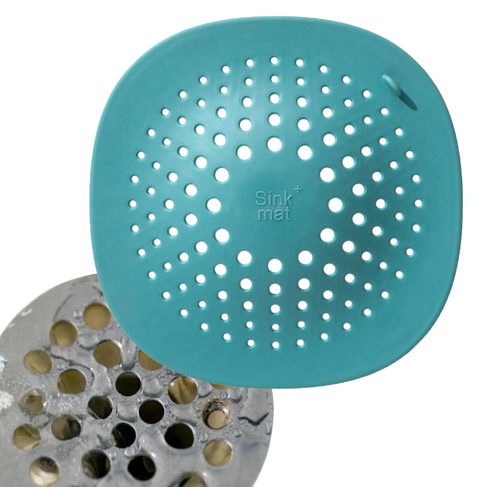 

Square Shower Drain Hair Cather TPR Drain Hair Catcher Flat Silicone Plug For Bathroom And Kitchen Hair Catcher With Sucker For