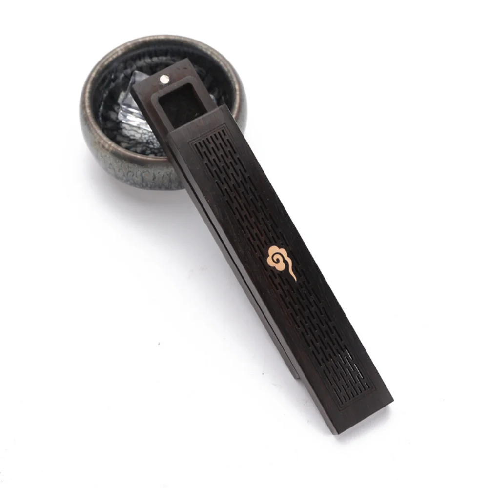 

Joss Stick Box Ebony Wood Home Ornaments Wire Incense Box Aromatherapy Incense Burner Hollow Sandalwood Incense Gift Vintage