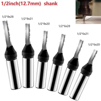 three edged router bit carbide trimming slot milling cutter 12 shank for cutting slotting opening cleaning bottom carving