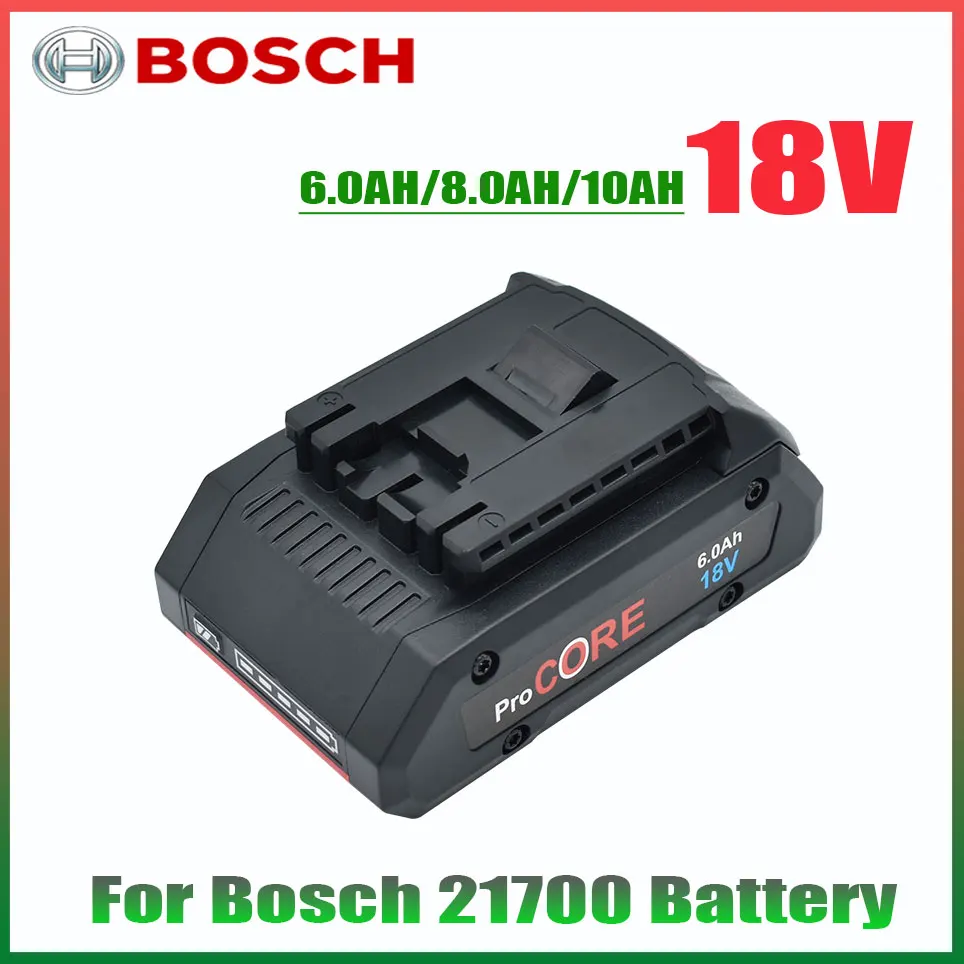 

Bosch 18V 6.0AH tool replacement battery with 5 built-in 27100 cell batteries used for Bosch18V cordless electric tool drill etc