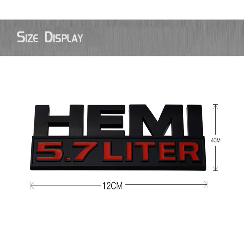 Фото Эмблема HEMI 5.7L 6.4L для Dodge Ram 1500 2500 Challenger Charger, наклейка-логотип на боковое крыло автомобиля, аксессуары для экстерьера авто №2