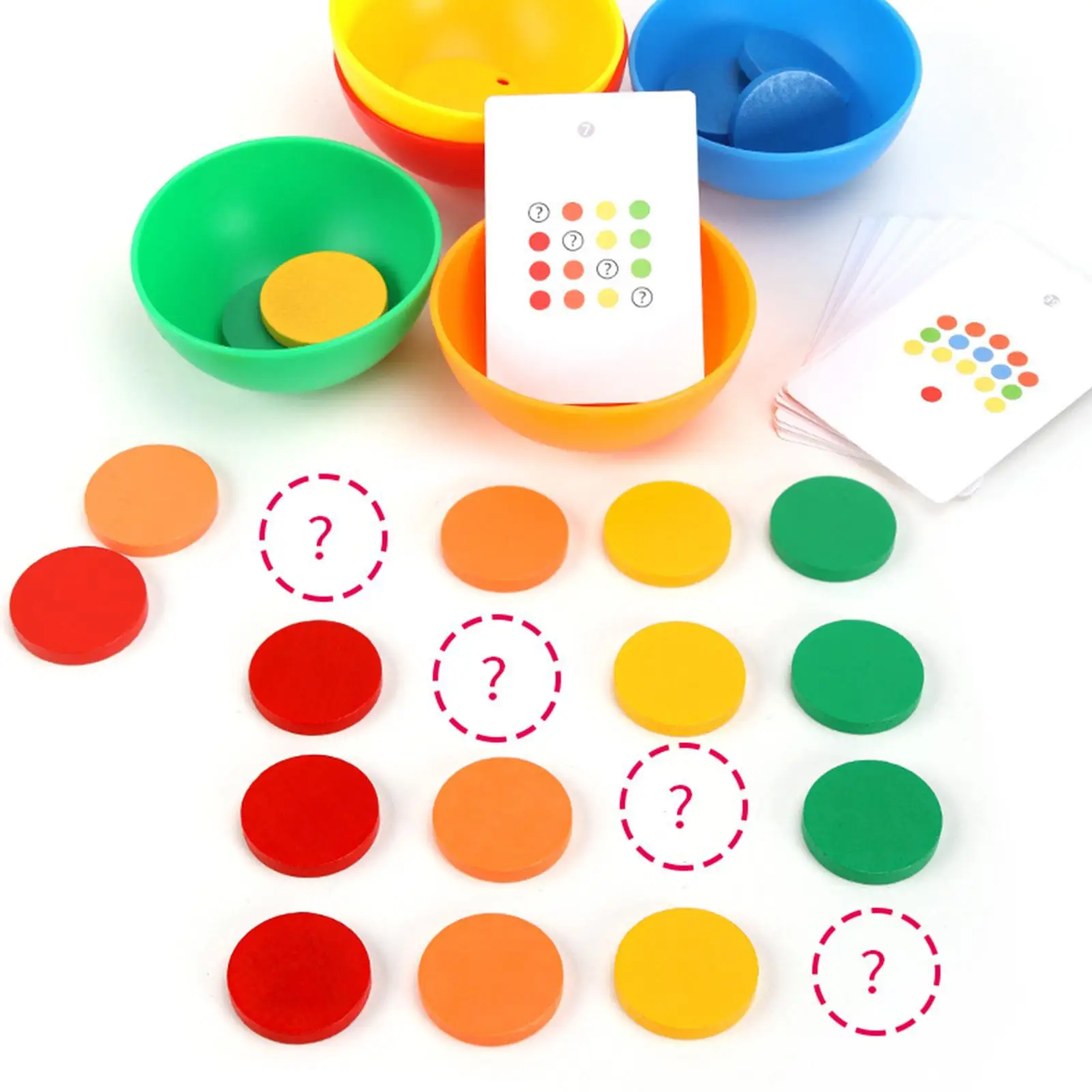

Color Matching Bowl Activity Toy Montessori Toy for Party Birthdays Toddlers