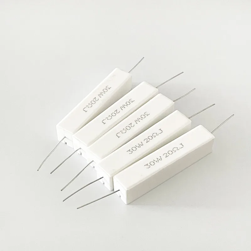 Цементный резистор 1 шт. 30 Вт 5% сопротивление мощности 1R 1.5R 2R 3R 3.3R 4R 4 7 5R 6R 8R 10R 12R 15R 20R