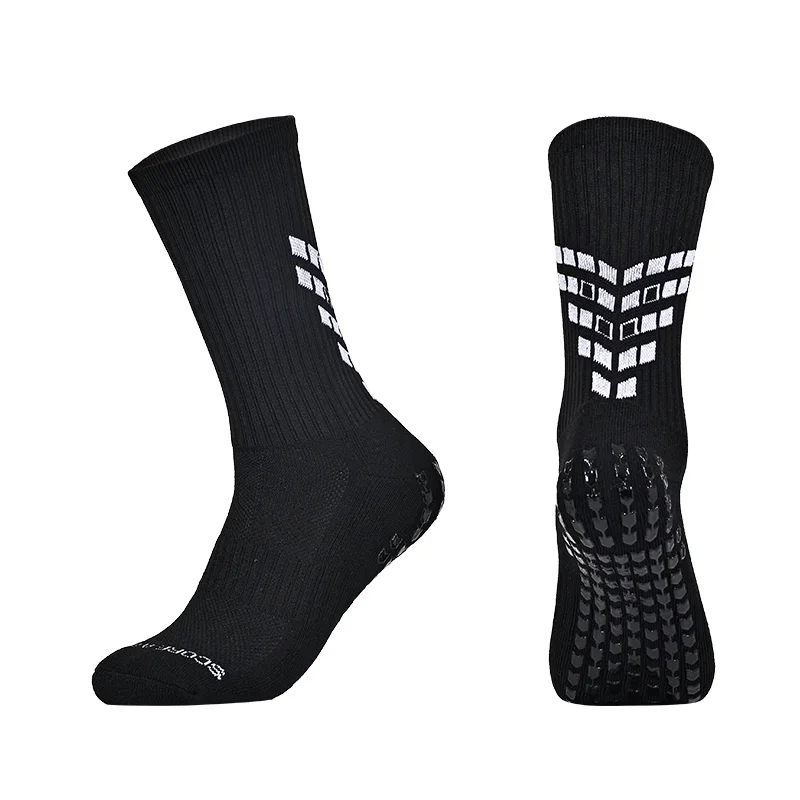 Новые нескользящие футбольные носки хлопковые квадратные силиконовые присоски