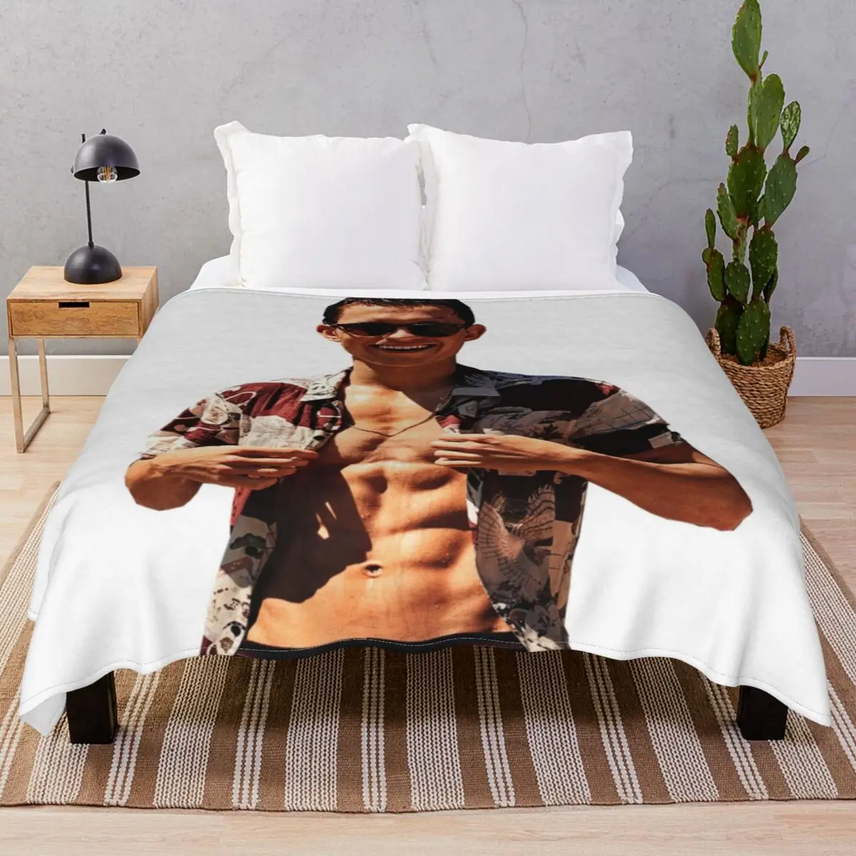 Tom Holland Shirtless Design Blanket Coral Fleece All Season Multi-function Throw Blankets for Bed Sofa Camp Cinema