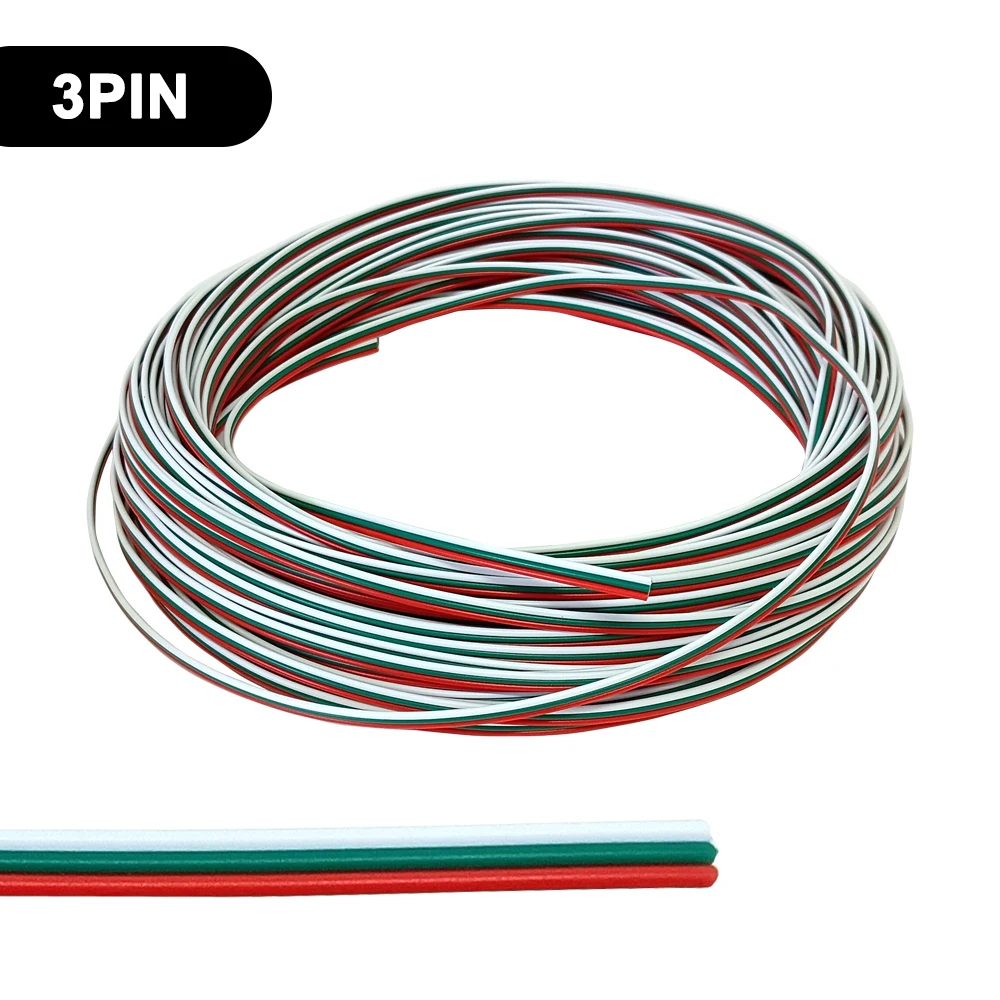 

2-контактный 3-контактный 4-контактный 5-контактный 6-контактный 22AWG светодиодный провод, удлинительный провод для электрического кабеля питания для WS2811 WS2812B WS2815 RGBW RGBCCT Strip Light