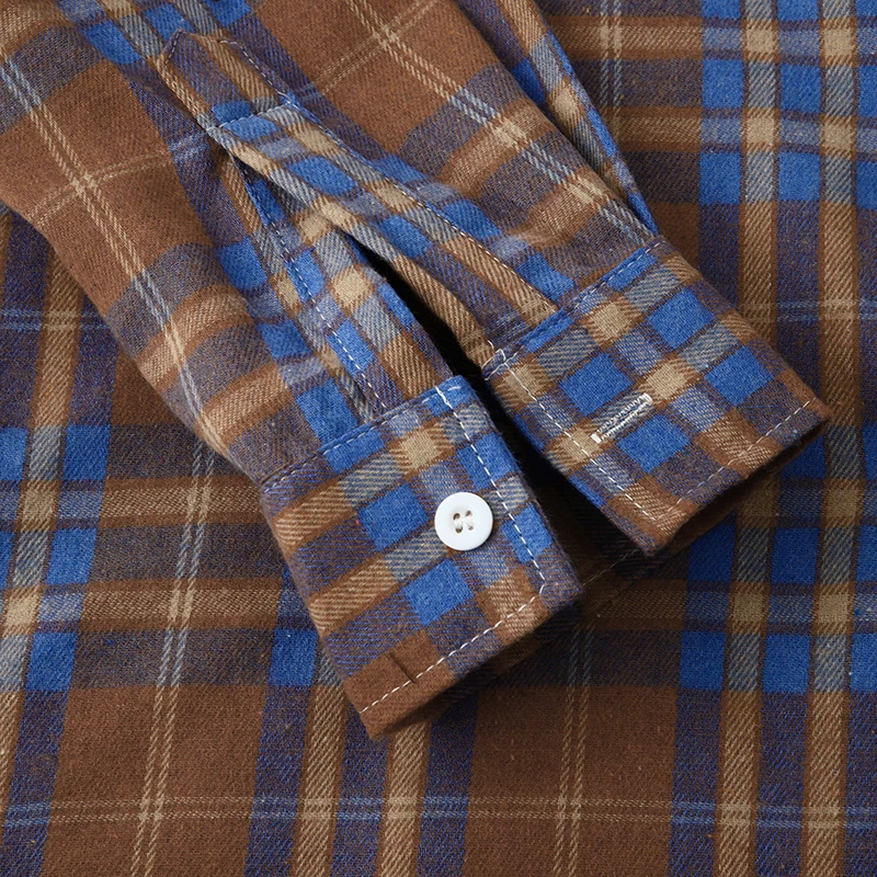 Parklees 2023 New Hooded Plaid Shirts for Men Fashion Blue Hit Color Checked Shirt Jacket Regular Casual Button Down Cotton Tops