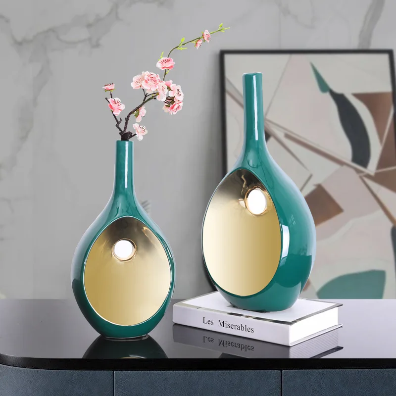 

Modern Light Luxury Nordic TV Cabinet Decoration Creative Home Decorations Living Room Wine Cabinet Office Ceramic Vase