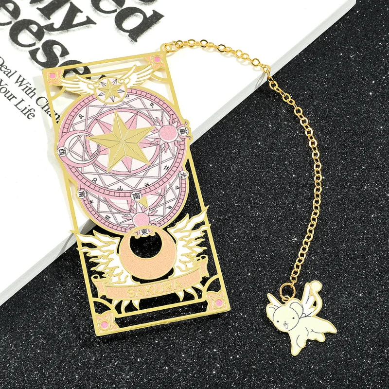 Милые милые аниме карточки Captor Sakura Book Mark with Creberus с кисточкой металлическая