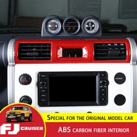 for toyota fj cruiser outlet panel sticker abs carbon fiber pattern middle air outlet frame fj cruiser interior modification