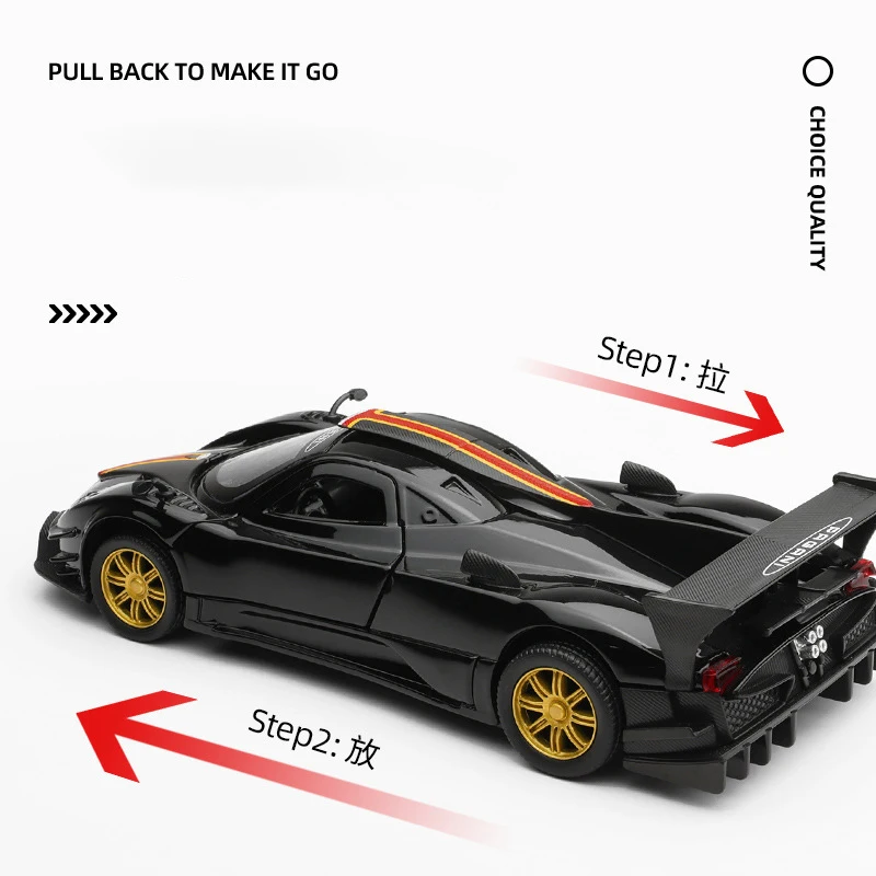 Модель автомобиля Pagani Huayra из сплава в масштабе 1:31 модель со звуком и светом