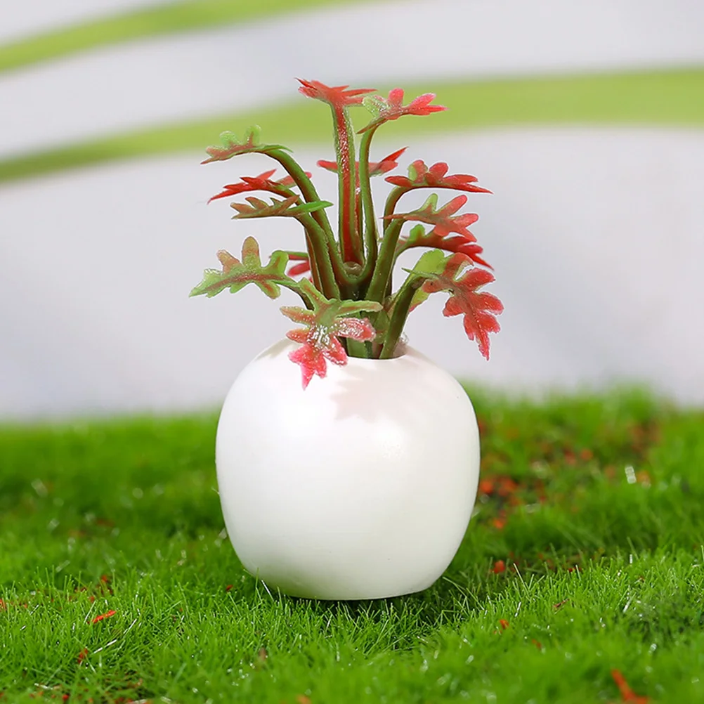 12 шт. мини-горшечные растения модель бонсай декор дома крошечный реквизит