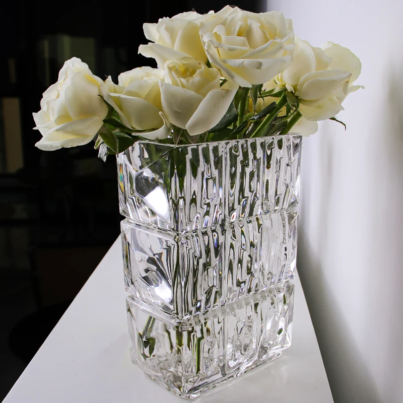

Minimalist Transparent Pink Vases Flowers Desk Nordic Living Room House Vases Office Glass Table Pot De Fleur Home Decoration