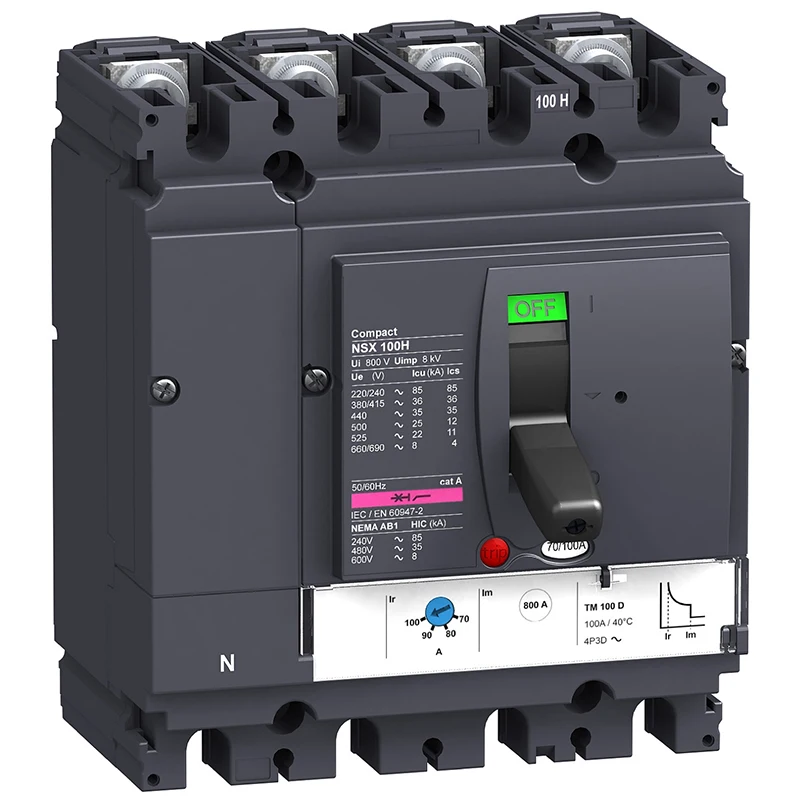

LV429697 MCCB NSX100H TMD 16A 4p4d 70kA Moulded case circuit breaker