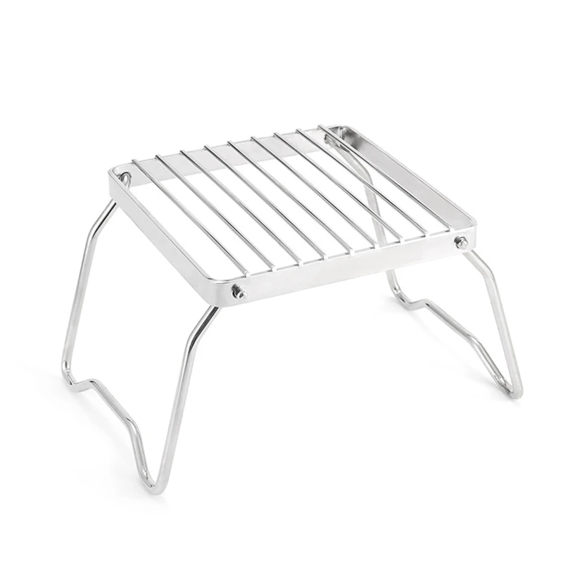 

Fold Stainless Grills Grate Picnic Stove Ultralight Campfire Stand Grills Grid