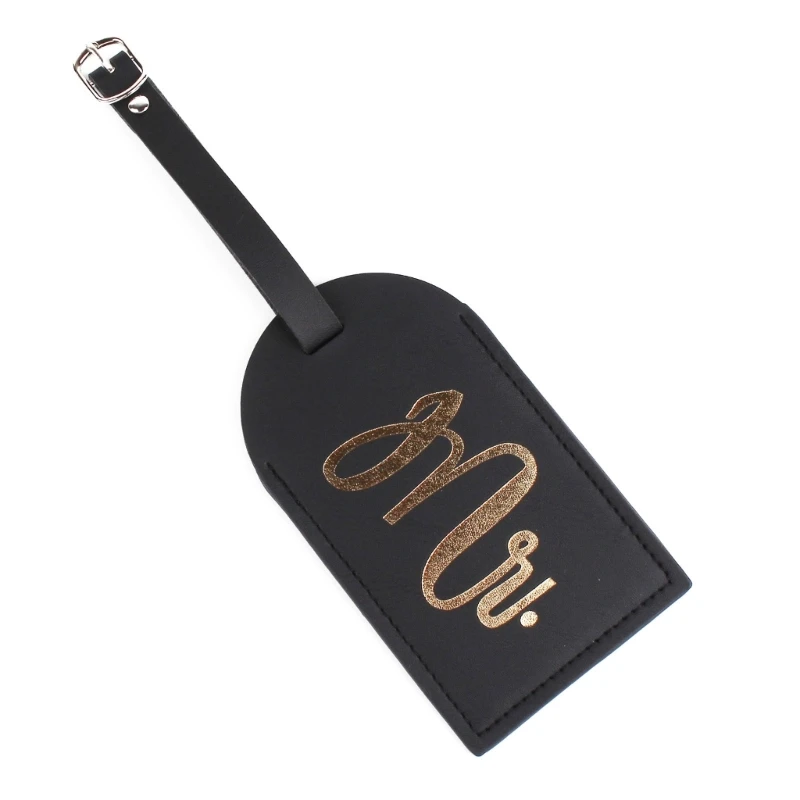

Mr Mrs Suitcase Label PU Leather Luggage Tag Travel Accessories Name Address