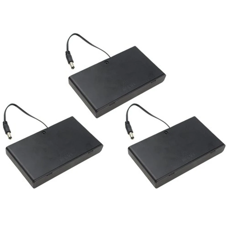 

3 шт., пластиковые держатели для батарей 12 В, 8 АА, 1,5 в